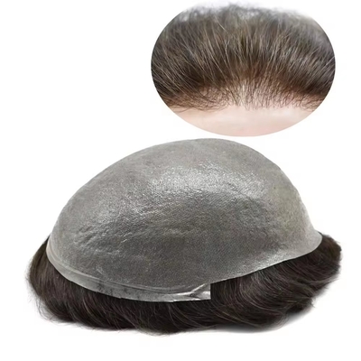 Toupee à peau fine pour hommes Cheveux européens avec cuticule complète Cheveux alignés