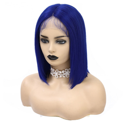 BOB Perruque 14 pouces 100% cheveux humains vierges 360 dentelle frontale transparente dentelle pour les femmes noires