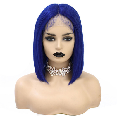BOB Perruque 14 pouces 100% cheveux humains vierges 360 dentelle frontale transparente dentelle pour les femmes noires