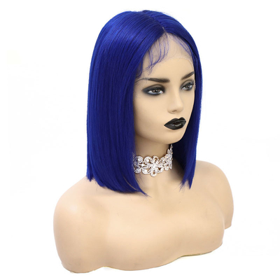 BOB Perruque 14 pouces 100% cheveux humains vierges 360 dentelle frontale transparente dentelle pour les femmes noires