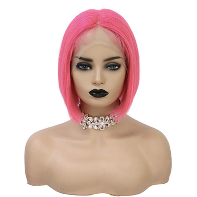 Des perruques à l'avant en dentelle droite de 10 pouces 250g-450g en forme de T. Cheveux humains vierges avec cheveux de bébé