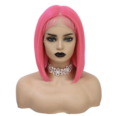 Des perruques à l'avant en dentelle droite de 10 pouces 250g-450g en forme de T. Cheveux humains vierges avec cheveux de bébé