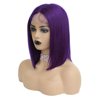 100% cheveux humains brésiliens HD dentelle frontale 8A 10A 12A courte bob vert perruque avec dentelle suisse