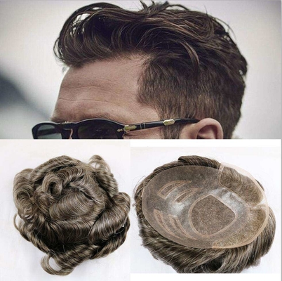 Toupe à cheveux humains pour hommes Remy Hair Grade et cuticule complète