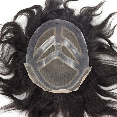 Toupe à cheveux humains pour hommes Remy Hair Grade et cuticule complète