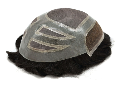 Toupe à cheveux humains pour hommes Remy Hair Grade et cuticule complète
