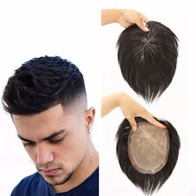 100% cheveux humains à cuticule complète Oui.100% cheveux vierges à cuticule alignée Toupe naturel pour hommes