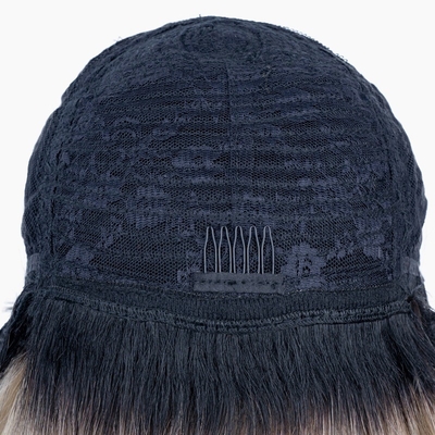 Perruque pour cheveux humains fabriquée à la machine T1B 613 Couleur blonde Perruques courtes et droites pour femmes noires