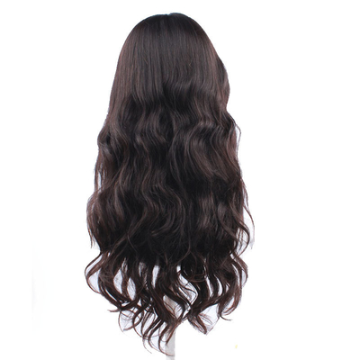 13*6 dentelle frontale brésilienne Remy Cheveux pré-pluqués entièrement faits à la main Perruque ondulée soyeuse bouclée