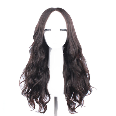 13*6 dentelle frontale brésilienne Remy Cheveux pré-pluqués entièrement faits à la main Perruque ondulée soyeuse bouclée