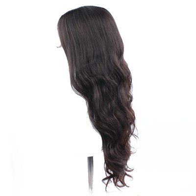 13*6 dentelle frontale brésilienne Remy Cheveux pré-pluqués entièrement faits à la main Perruque ondulée soyeuse bouclée
