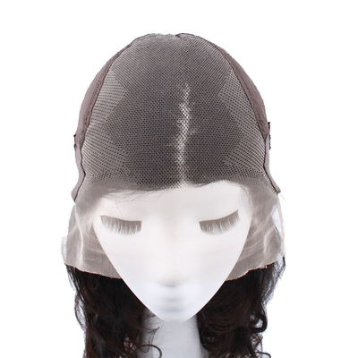 13*6 dentelle frontale brésilienne Remy Cheveux pré-pluqués entièrement faits à la main Perruque ondulée soyeuse bouclée