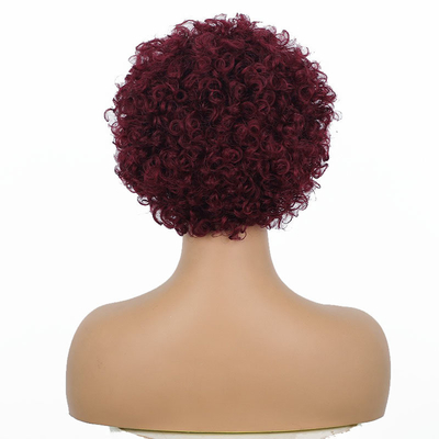 99J Bourgogne Vierge indienne crue cuticule alignée cheveux humains dentelle Perruques avant pour petite taille
