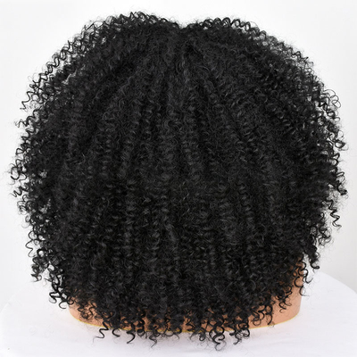 Des cheveux humains bouclés, bruns clairs, perruques avec une frange, des boucles perruques, afro-perruques, et des boucles perruques.