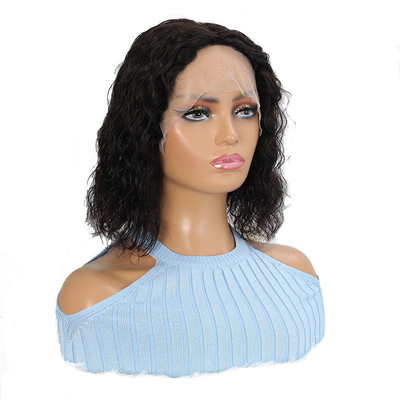 Cheveux Remy 180% Densité Afro Kinky Bouclée 4*4/13*4/13*6 dentelle Frontale BOB Perruques pour femmes noires 250g-450g