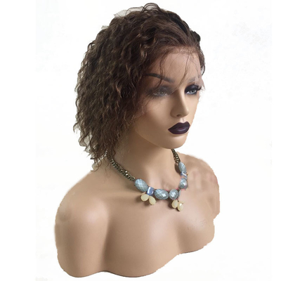 Perruque à cheveux humains bouclés 100% brésilienne en haute définition, en laiton suisse, en soie, tout fait à la main.