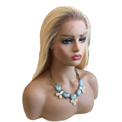 Légère et brillante 613 Blonde Ombre Highlight Cheveux humains Perruque à la main pour les femmes européennes