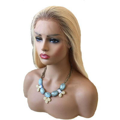 Légère et brillante 613 Blonde Ombre Highlight Cheveux humains Perruque à la main pour les femmes européennes