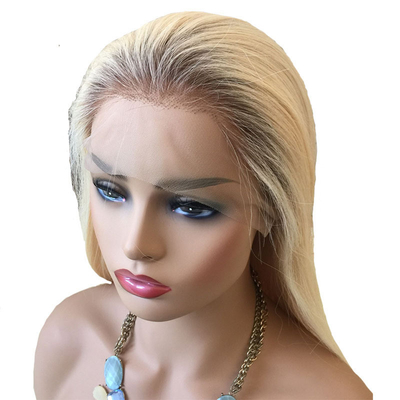 Légère et brillante 613 Blonde Ombre Highlight Cheveux humains Perruque à la main pour les femmes européennes