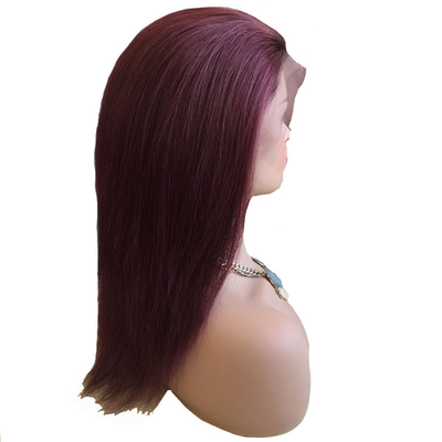 100% cheveux humains Brésilien 99J Ombre Full Lace Perruque Suisse 360 Lace Front 10-24 pouces Transparent HD