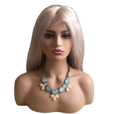 10-24 pouces Cheveux humains bruts Blonde Full Lace 360 Perruque Tissée à la main Un donneur Couleur claire 613