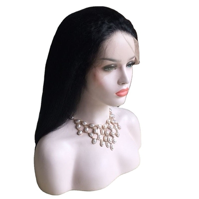 100% cheveux humains BSM réductions 360 cuticule de dentelle complète alignée italienne Yaki perruque droite