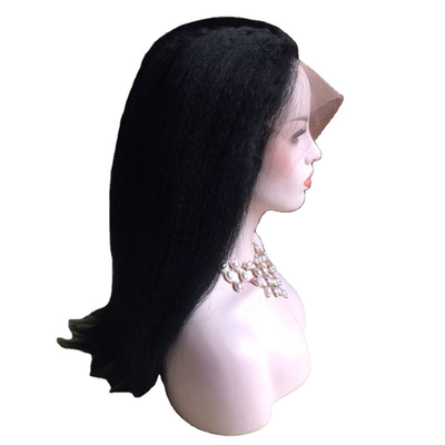 100% cheveux humains BSM réductions 360 cuticule de dentelle complète alignée italienne Yaki perruque droite