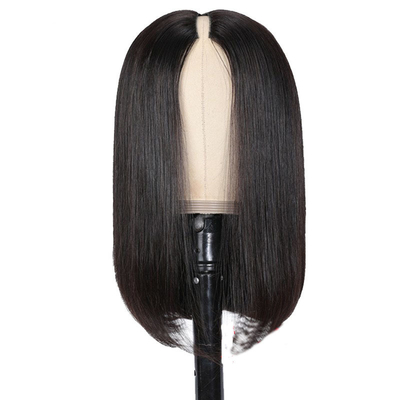 Perruques Longueur V Partie sans colle Afro Kinky Cheveux humains droits Perruque 250% Densité