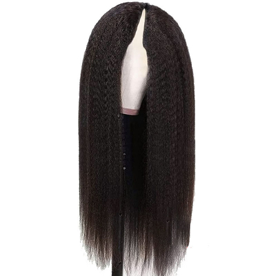 Coupe courte de mode 2022 Cuticule de vague d'eau alignée en V-partie sans dentelle Perruque de cheveux humains