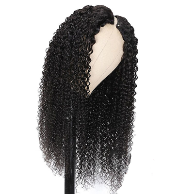 8-32 pouces V Partie Perruque Cheveux humains Burmese de cheveux bruts pour la coiffure naturelle et le look bouclée Kinky