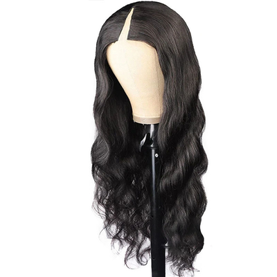 Aucune Perruque en dentelle V Partie de cheveux cambodgiens Perruque corps vague Cheveux humains crus Pas de sortie sans colle