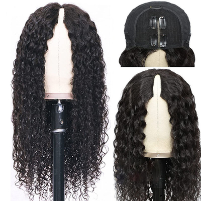 Aucune Perruque en dentelle V Partie de cheveux cambodgiens Perruque corps vague Cheveux humains crus Pas de sortie sans colle