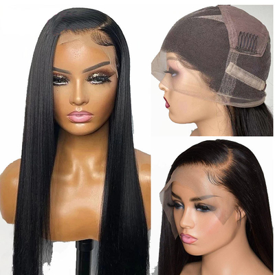 Toutes les couleurs adaptées à la peinture 250% densité HD dentelle cheveux humains perruques pour femmes noires