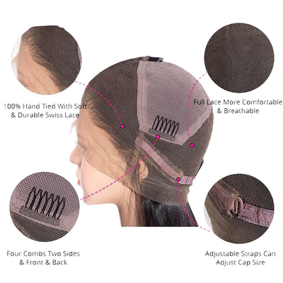 Toutes les couleurs adaptées à la peinture 250% densité HD dentelle cheveux humains perruques pour femmes noires