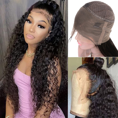 Vague d'eau en dentelle complète Perruques pour cheveux humains pour femmes noires Longue longueur HD 360 dentelle frontale