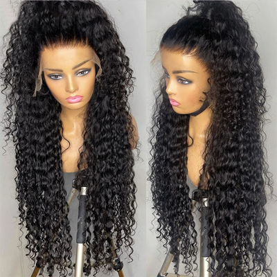 Cheveux indiens bruts HD dentelle perruques frontales 360 dentelle perruques pour femmes noires 10A 12A bouclée
