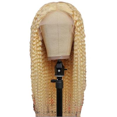 Cheveux de qualité Remy Cheveux italiens Longs bouclés Transparent dentelle Front 613 Blonde Cheveux humains Perruques