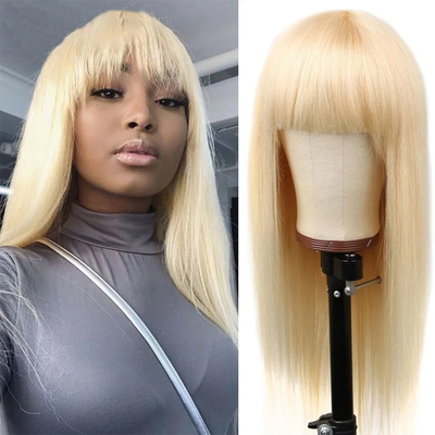 100% de cuticule vierge alignée cheveux humains 613 Perruque blonde pour les femmes noires