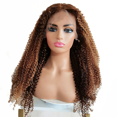 Rémy cheveux brésiliens cheveux humains vierges bouclés dentelle bouclée perruques avant P4/27 pour les femmes noires
