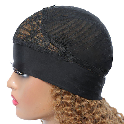 Véritable chevelure humaine Jerry bouclée demi-perruque avec bandeau pour les filles afro coiffure 10-30 pouces