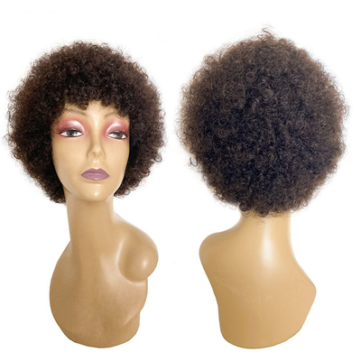 Cuticule de cheveux humains indiens crue alignée coupe de pantin Afro bouclée Perruques GS fournitures 250g-450g