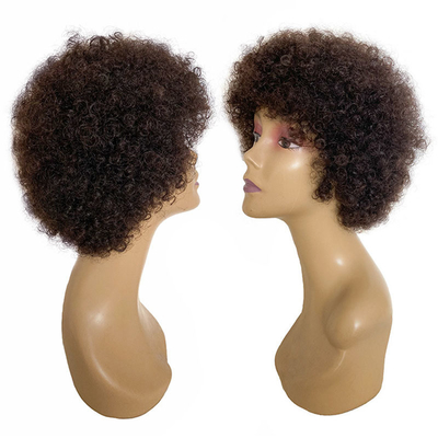 Cuticule de cheveux humains indiens crue alignée coupe de pantin Afro bouclée Perruques GS fournitures 250g-450g