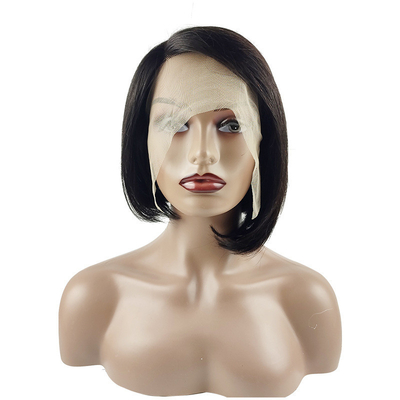 Longue Viêt-namée Vierge Vierge HD 13x1 T Partie dentelle Front Pixie Coupe de cheveux humains Perruques Ombre Brun