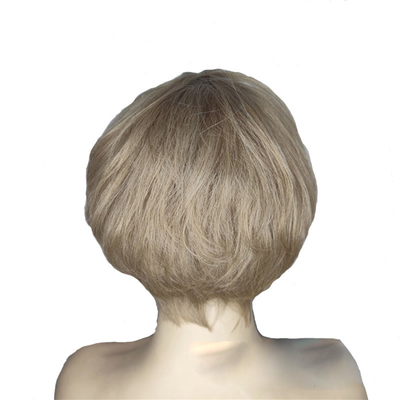 6' court sans colle naturel de Pixie Coupe brésilienne Perruque cheveux humains Perruques pour les femmes blanches