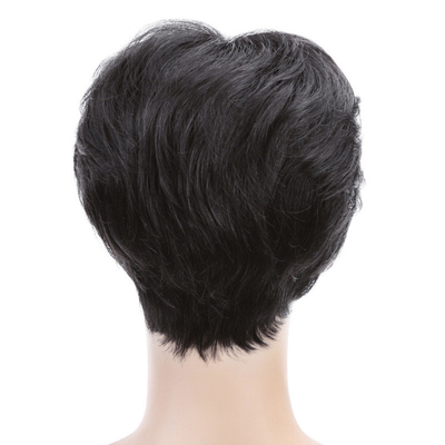 100% cheveux humains, tête pleine, Vietnam, noir, très courte coupe, perruques indiennes pour hommes asiatiques