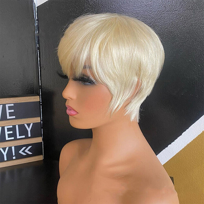 250g-450g Cheveux humains naturels sans colle Cheveux de fées coupés courts