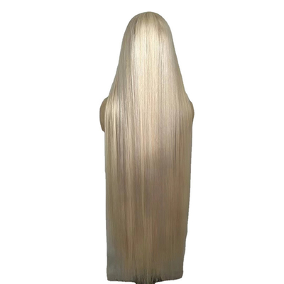 Cheveux européens 40 pouces cuticule pré-pluquée alignée dentelle Frontale cheveux humains perruques