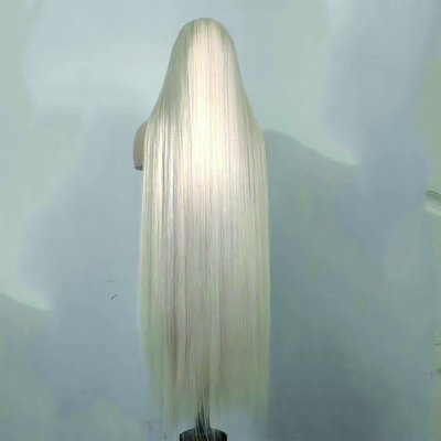 Cheveux européens 40 pouces cuticule pré-pluquée alignée dentelle Frontale cheveux humains perruques