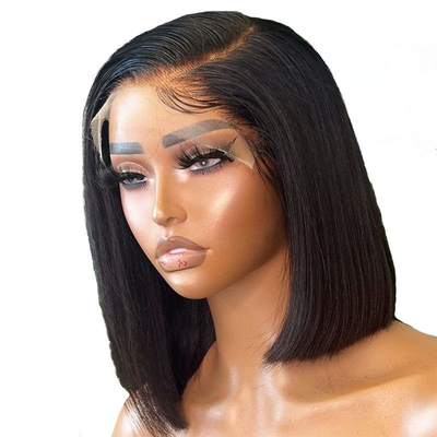 14 pouces Full Hd Lace Front Cheveux Humains Pas de colle Perruques 360 Full Lace Frontal Perruque Cheveux Humains