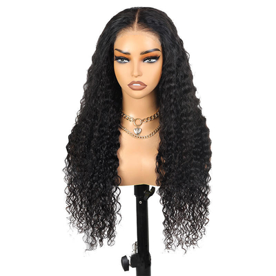 Cheveux humains 100% Full HD dentelle bob perruques vague d'eau pour les cheveux brésiliens en brun foncé